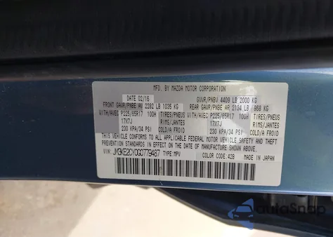 2016 Mazda Cx-5 Touring from USA, damaged, VIN JM3KE2CY0G0779487